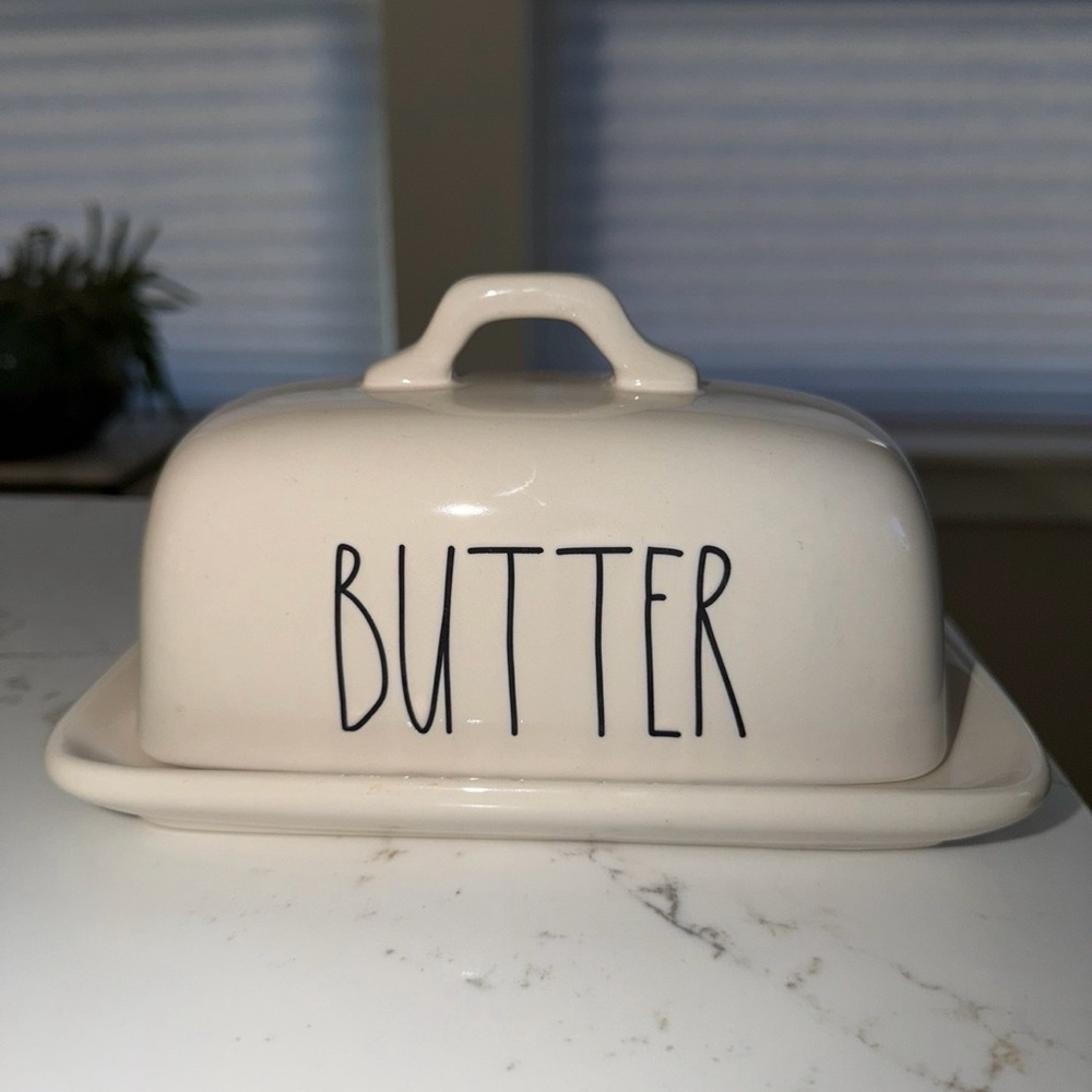 Rae Dunn Butter Dish With Lid Farmhouse Magenta Artisan Collection